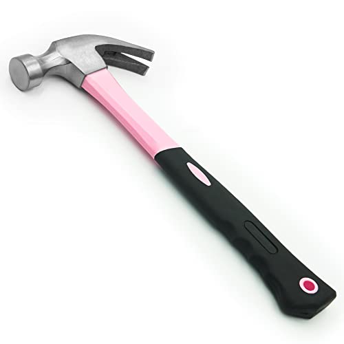 Pink Power 473 g rosa Hammer - kleiner Hammer für Frauen - Mini Klauenhammer für rosa Werkzeuge - DIY und Bastelhammer für Frauen Allzweckhammer mit rutschfestem Griff für Mädchen Damen von Pink Power