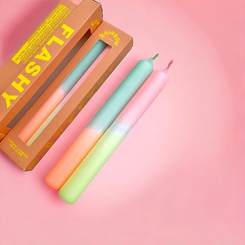 Rainbow Studio * Neon Dip Dye Dinnerkerzen 2er Set FLASHY von Rainbow Studio