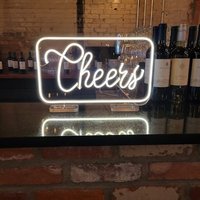 Cheers Led Neon Schild, Handgemachtes Bar Tischlicht Dekor Benutzerdefinierte Party Prost Schild Mit Halter/stand, Empfang von PinkBangLED