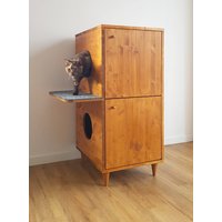 Moderner Zweistöckiger Katzentoilettenschrank Katzentoilettengehege Aus Holz Moderner Zweistöckiger Katzentoilettenschrank Katzentoilettengehege Aus Holz von PinkBau