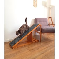 Faltbare Haustierrampe Höhenverstellbare Hundekatzentreppe von PinkBau