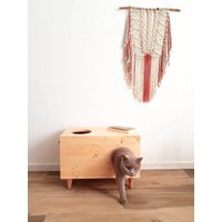Modernes Katzenhaus Gemütliches Katzenbett Versteck Aus Holz Modernes Katzenhaus Gemütliches Katzenbett Versteck Aus Holz von PinkBau