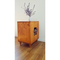 Moderner Katzentoilettenschrank Katzenhausmöbel Aus Holz von PinkBau