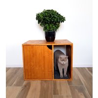 Moderner Katzentoilettenschrank Katzentoilettengehege Möbel Moderner Katzentoilettenschrank Katzentoilettengehege Möbel von PinkBau