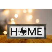 Texas Home Sign - Letters With State For O Wooded Schild Rustikales Wandschild Hausdekoration Wohndekoration von PinkBlissDesigns