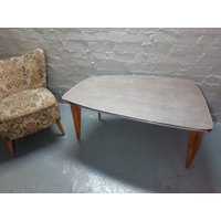 Schräger Tisch Couchtisch 50's Look Neu Aus Alten Materialien Komplett Handarbeit von PinkChampagneOnIce
