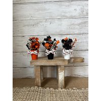 Halloween Tiered Tablett Mini Blumengesteck, 3Er Set, Bauernhaus Dekor, Vasen, Dekor Halloween Tiered Tablett Mini Blumengesteck, 3Er Set, Bauernhaus Dekor, Vasen, Dekor von PinkLizzyDesigns