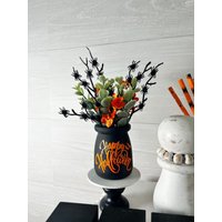 Halloween Tiered Tablett Mini Blumengesteck, Dekor, Schwarz Und Orange Dekor Halloween Tiered Tablett Mini Blumengesteck, Dekor, Schwarz Und Orange Dekor von PinkLizzyDesigns