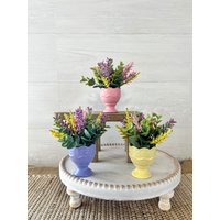 Ostern Tiered Tablett Mini Blumengesteck, Dekor, Osterei Frühlingsblumen, Blumen, Eukalyptus von PinkLizzyDesigns