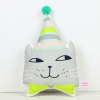 Kätzchen Mini Deko Kissen Für Kinderzimmer Oder Baby Shower von PinkNounou