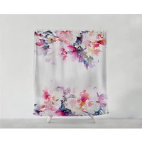 Aquarell Blumen Duschvorhang - Badezimmer Kunst Boho Wohnkultur Sets Einzigartiges Hochzeitsgeschenk Für Paar S # 50 von PinkPalmDecor
