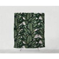 Bananen Blätter Duschvorhang - Kunst Im Badezimmer Boho Home Dekor Sets Einzigartiges Hochzeitsgeschenk Für Paar Und Kinder, S # 40 von PinkPalmDecor