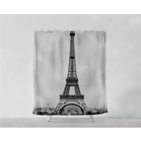 Eiffelturm in Paris, Duschvorhang - Badezimmer Kunst Boho Home Dekor Sets Einzigartiges Hochzeitsgeschenk Für Paar S # 70 von PinkPalmDecor