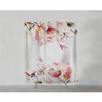 Frühling Blumen Duschvorhang - Badezimmer Kunst Wanderlust Boho Wohnkultur Sets Einzigartiges Hochzeitsgeschenk Für Paar S # 2 von PinkPalmDecor