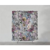 Mohn Blumen Duschvorhang - Badezimmer Kunst Fernweh Boho Wohnkultur Sets Einzigartiges Hochzeitsgeschenk Für Paar S # 1 von PinkPalmDecor