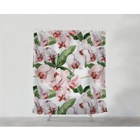 Orchidee Pflanze Duschvorhang - Kunst Im Bad Fernweh Boho Wohnkultur Badezimmer-Sets Einzigartiges Hochzeitsgeschenk Für Paar S # 3 von PinkPalmDecor