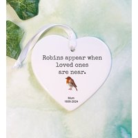 Erinnerungsgeschenk, Sympathie, Rotkehlchen Erscheinen, Gedenkgeschenk, Trauergeschenk, Wenn Geliebte Personen in Der Nähe Sind, Sympathiegeschenk von PinkStrawberryStudio