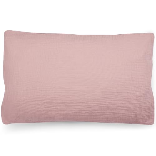 PinkZebra Bio-Musselin Kissenbezug 35 x 40 cm für Kinder & Erwachsene, ÖkoTex Zertifiziert, weicher Kopfkissenbezug GOTS-Zertifizierung, Musselin Kissenhülle, Altrosa PinkZebra Bio-Musselin Kissenbezug 35 x 40 cm für Kinder & Erwachsene, ÖkoTex Zertifiziert, weicher Kopfkissenbezug GOTS-Zertifizierung, Musselin Kissenhülle, Altrosa von PinkZebra