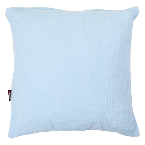 PinkZebra Bio-Musselin Kissenbezug 80 x 80 cm für Kinder & Erwachsene, ÖkoTex Zertifiziert, weicher Kopfkissenbezug GOTS-Zertifizierung, Kissenhülle, Blau PinkZebra Bio-Musselin Kissenbezug 80 x 80 cm für Kinder & Erwachsene, ÖkoTex Zertifiziert, weicher Kopfkissenbezug GOTS-Zertifizierung, Kissenhülle, Blau von PinkZebra