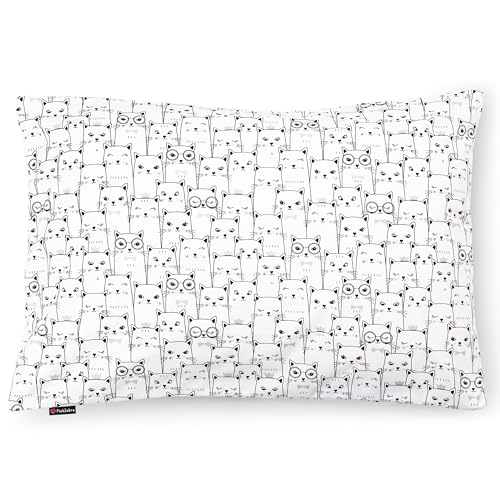 PinkZebra Kopfkissenbezug Kinder, Kissenbezug 25 x 50 cm aus 100% Baumwolle, Kissenhülle Jungen, Öko-tex Standard 100, Kinderbezüge mit Reißverschluss, Katzen Weiß PinkZebra Kopfkissenbezug Kinder, Kissenbezug 25 x 50 cm aus 100% Baumwolle, Kissenhülle Jungen, Öko-tex Standard 100, Kinderbezüge mit Reißverschluss, Katzen Weiß von PinkZebra