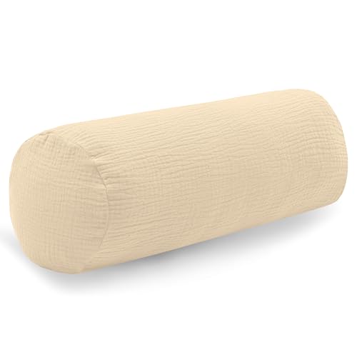 PinkZebra Nackenrolle Bezug aus Musselin ca. 15 x 40 cm, Nackenrollenbezug mit Reißverschluss, Nackenrollenüberzug, Hülle Kissenbezug für Nackenrollen, Nackenrollenhülle, Hellbeige PinkZebra Nackenrolle Bezug aus Musselin ca. 15 x 40 cm, Nackenrollenbezug mit Reißverschluss, Nackenrollenüberzug, Hülle Kissenbezug für Nackenrollen, Nackenrollenhülle, Hellbeige von PinkZebra