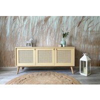 Natürliches Sideboard Mit Rohrgeflecht von PinkandBird