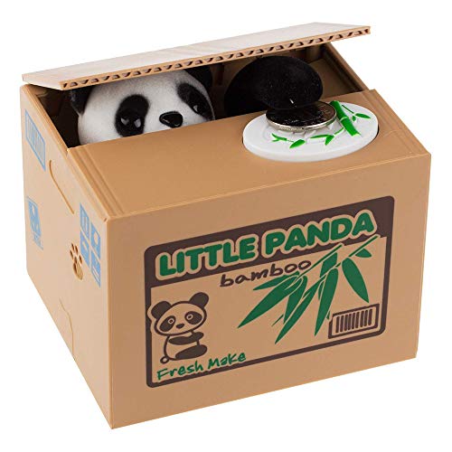 Pinkgarden Karikatur Panda Spardose für Kinder, Elektronische Automatisch Stehlende Münzbox mit Ton für Kinder Mädchen Spielzeug Geburtstag Geschenk von Pinkgarden