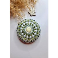 Mandala Stein - Bemalter Dot Art Meditationsstein Geschenk Einzigartige Dekoration von Pinkieedots