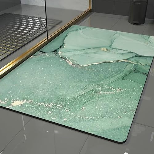 Pinkrin Diatomite Stone Bath Mat - Weiche und Bequeme, extrem saugfähige Badematte Stein, perfekte Anti-Rutsch Kieselgur Badematte, passend für Verschiedene Wohnstile von Pinkrin