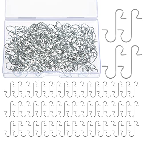 Pinkswan 120 Stück Weihnachts-Ornament-Haken, Metalldrahthaken, Ornament-Aufhänger für Weihnachtsbaum-Dekoration (Silber) von Pinkswan