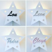 Personalisierte Wandlampe Schlummerlicht Stern Kinderlampe Wandleuchte Wolkenlampe Holzlampe Personalisierte Wandlampe Schlummerlicht Stern Kinderlampe Wandleuchte Wolkenlampe Holzlampe von PinkyKikyDesign