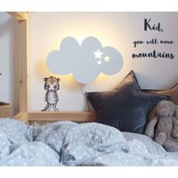 Wandlampe Schlummerlicht Wolke Kinderlampe Wandleuchte Wolkenlampe Holzlampe Babylampe Kinderzimmer Nachtlicht Nachtleuchte von PinkyKikyDesign