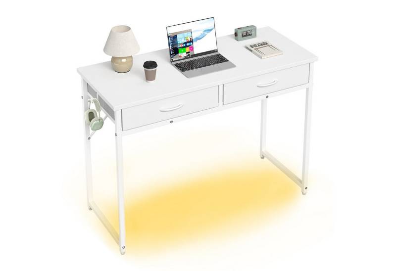 Pinmoco Schreibtisch Computertisch mit Schubladen, 106 cm breit, mit LED-Beleuchtung Pinmoco Schreibtisch Computertisch mit Schubladen, 106 cm breit, mit LED-Beleuchtung von Pinmoco