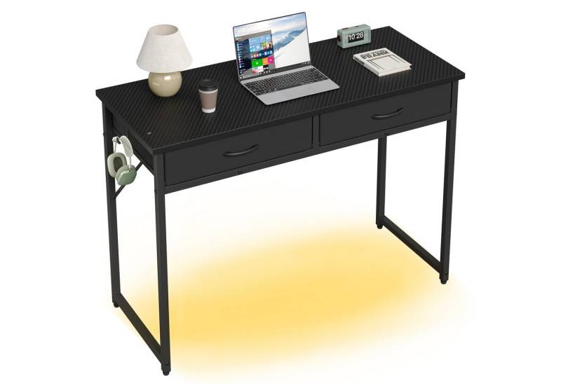 Pinmoco Schreibtisch Computertisch mit Schubladen, 106 cm breit, mit LED-Beleuchtung Pinmoco Schreibtisch Computertisch mit Schubladen, 106 cm breit, mit LED-Beleuchtung von Pinmoco