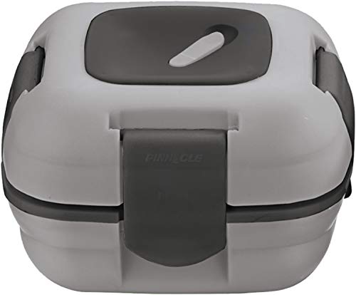 Pinnacle Lunchbox, isoliert, auslaufsicher, für Erwachsene und Kinder – Thermo-Lunchbehälter mit neuem Wärmeablassventil, 473 ml, (Grau) von Pinnacle Thermoware