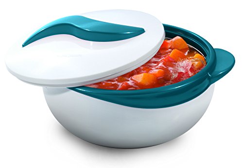 Pinnacle Schüssel für Salat/Suppe, wärmeisoliert, mit Deckel, ideal für Urlaub, Abendessen und Partys, Türkis von Pinnacle Thermoware