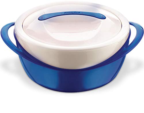 Pinnacle Thermoware Auflaufform – Große Suppen- und Salatschüssel – Isolierte Servierschüssel mit Deckel (Blau, 2.6 qt) von Pinnacle