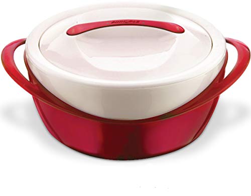 Pinnacle Thermoware Auflaufform – Große Suppen- und Salatschüssel – Isolierte Servierschüssel mit Deckel (rot, 2.6 qt) von Pinnacle Thermoware