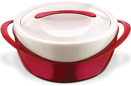 Pinnacle Thermoware Auflaufform – Große Suppen- und Salatschüssel – Isolierte Servierschüssel mit Deckel (rot, 3.6 qt) von Pinnacle Thermoware