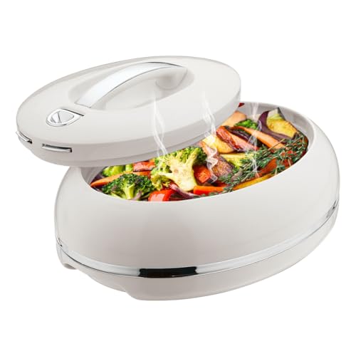 Eleganter Großer Ovaler Thermobehälter- Deckel handlich zu öffnen - 3 liter Luxus Hot Pot/Kühler -Thermal Servierschüssel für Buffet/Partys-Edelstahl Hot Food Container- Silber Eleganter Großer Ovaler Thermobehälter- Deckel handlich zu öffnen - 3 liter Luxus Hot Pot/Kühler -Thermal Servierschüssel für Buffet/Partys-Edelstahl Hot Food Container- Silber von Pinnacle