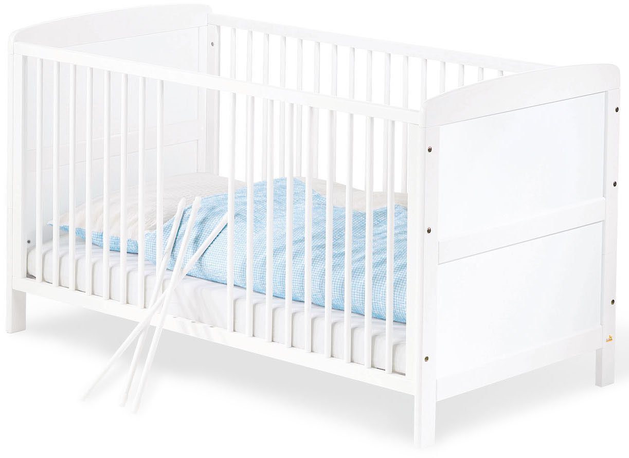 Pinolino® Babybett Viktoria, Made in Europe, Liegefläche 3-fach verstellbar, mit Schlupfsprossen von Pinolino®