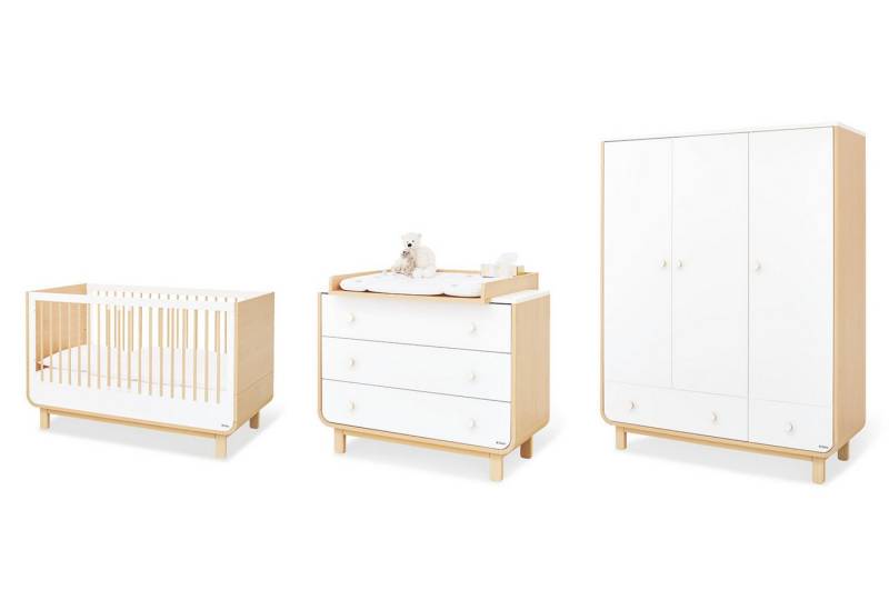 Pinolino® Babymöbel-Set Kinderzimmer-Set 'Round' breit groß, 3-tlg. von Pinolino®