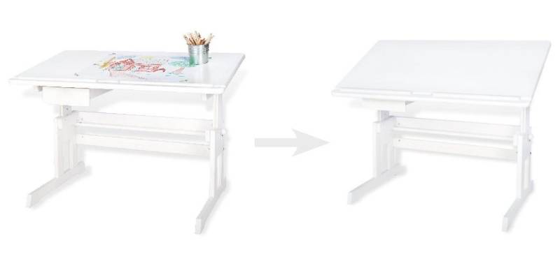 Pinolino® Kinderschreibtisch Lena, weiß, Made in Europe von Pinolino®