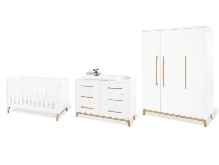 Pinolino® Babymöbel-Set „Riva ”, extrabreit groß, 3-tlg., weiß von Pinolino