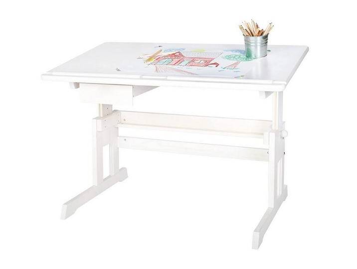 Pinolino® Schreibtisch, Kinderschreibtisch höhenverstellbar, weiß von Pinolino