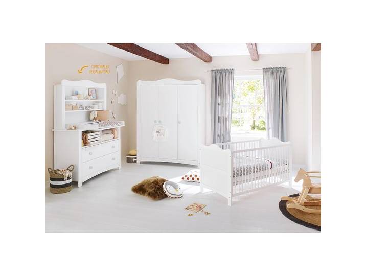 Pinolino, Komplett-Babyzimmer, Florentina (Babybett, Kinderkleiderschrank, Wickelkommode) von Pinolino
