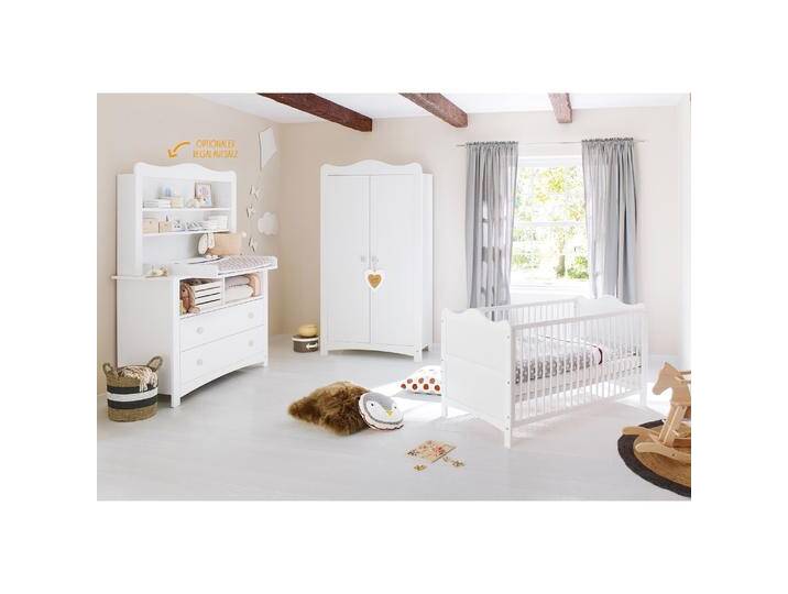 Pinolino, Komplett-Babyzimmer, Florentina (Babybett, Kinderkleiderschrank, Wickelkommode) von Pinolino