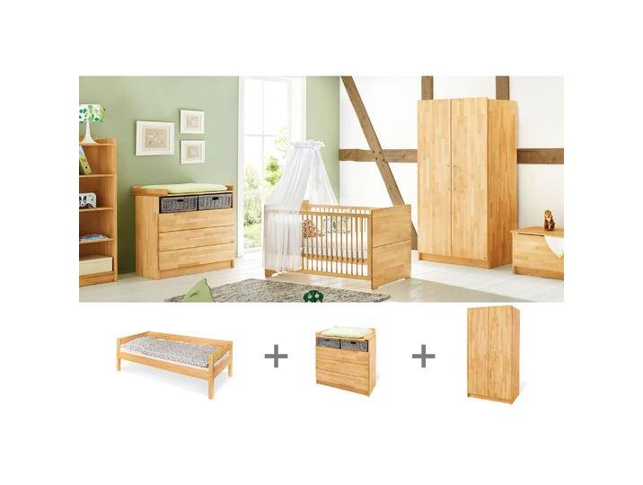 Pinolino, Komplett-Babyzimmer, Jugendzimmer „Natura” breit, 3-tlg. (Kinderkleiderschrank) von Pinolino