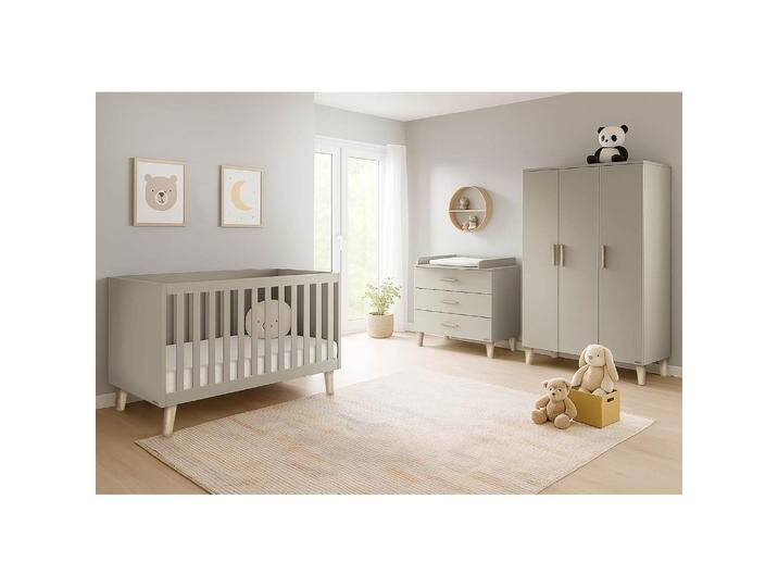 Pinolino, Komplett-Babyzimmer, Kinderzimmer-Set „Tami” breit gross, 3-tlg. (Babybett, Wickelkommode, Kinderkleiderschrank) von Pinolino