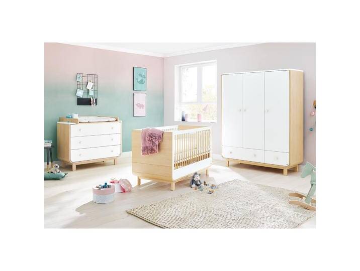 Pinolino, Komplett-Babyzimmer, Round (Babybett, Kinderkleiderschrank, Wickelkommode) von Pinolino